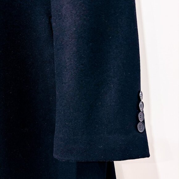 CALVIN KLEIN Black Wool Cashmere Coat | Men’s Size 44R * - Picture 5 of 7